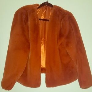 Plus size rustic fur coat